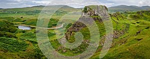 Castle Ewen - Fairy Glen hills formation with circular, spiral like pattern, Uig, Scotland