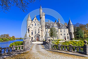 Castle from fairytale. Belgium, Marnix photo