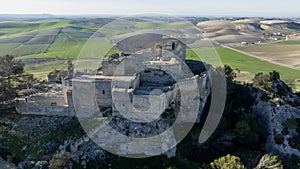 aerial view of the castle of Fatetar in the municipality of Espera, Spain. photo