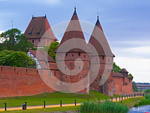 Castle fragment of the Teutonic Knights Order in Malbork, Poland