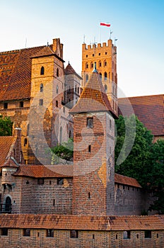 castle fragment of the Teutonic Knights Order in Malbork, Poland