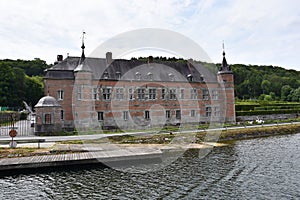 Castle of Freyr at river Meuse , Belgium