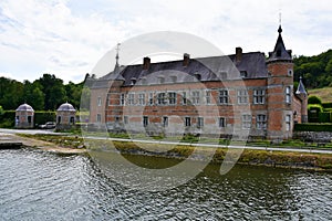 Castle of Freyr at river Meuse , Belgium