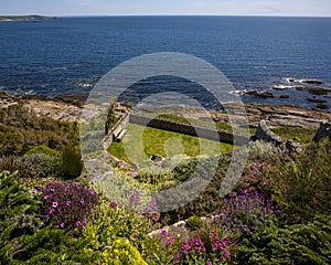 Castle Gardens at St. Michaels Mount in Cornwall, UK