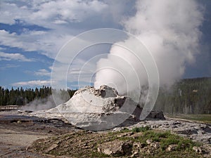 Castle Geyser Yellowstone National Park Wyoming