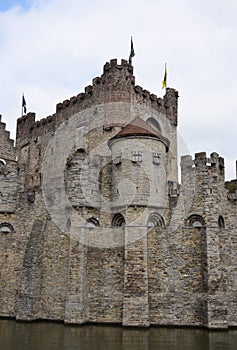 Castle Gravensteen in the old city center of Gent