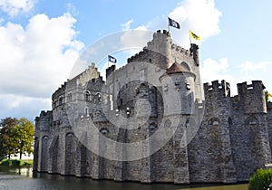 Castle Gravensteen in the old city center of Gent