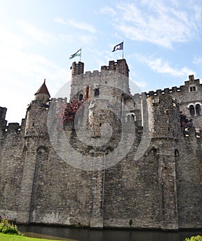 Castle Gravensteen in the old city center of Gent