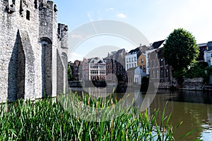 Castle Gravensteen in the old city center of Gent in Belgium