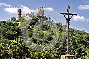 Castle of Grimaud and Calvary