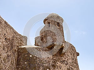 The castle of Guanapay lies on the edge of the crater of the volcano Guanapay