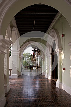the castle hallway passage. Classic european architecture.  21 Oct 2006