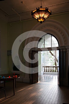 the castle hallway passage. Classic european architecture.  21 Oct 2006