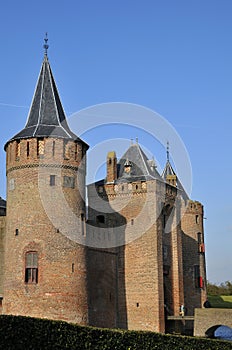 Castle and harbor in Holland