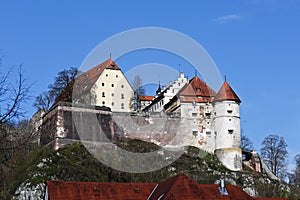 Castle Hellenstein in Heidenheim an der Brenz in southern Germany against a blue sky with copy space photo