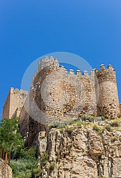 Castle on the hilltop above Almansa