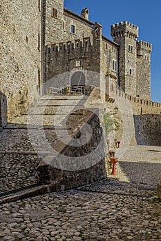 The castle of the historic village of Collalto Sabino. The so-called Castello Soderini is a medieval fortress near Rieti