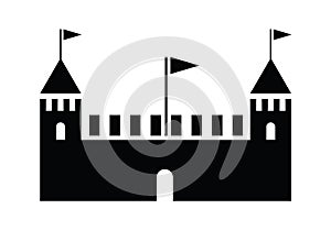 Castle historical building medieval vector illustration