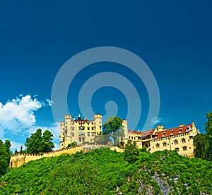 The castle of Hohenschwangau in Germany