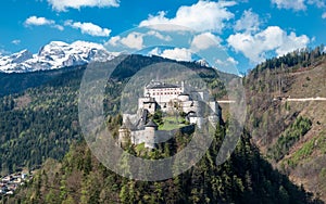 Castle Hohenwerfen at the Austrian alps photo