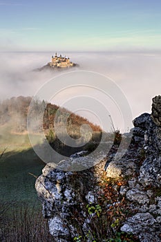 Castle Hohenzollern over the Clouds