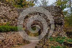 Castle Hohnstein ruins in the german region called Harz