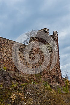 Castle Hohnstein ruins in the german region called Harz