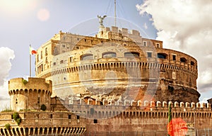 Castle of the Holy Angel (Castel Sant`Angelo) in Rome