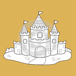 Castle in Humpty Dumpty Egg Theme Digital Stamp