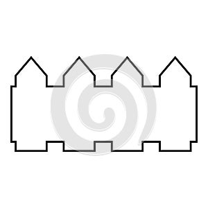 Castle icon, outline style