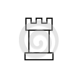 Castle icon vector. Fortress illustration sign. Stronghold symbol. tower logo.