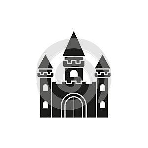 Castle icon vector. Fortress illustration sign. Stronghold symbol. tower logo.