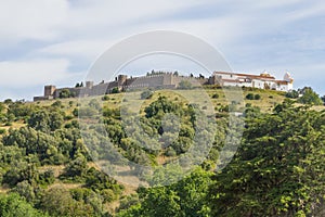 Castle and Igreja Matriz church in Santiago do Cacem photo