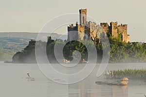 Castle island on lough key lake, roscommon, ireland