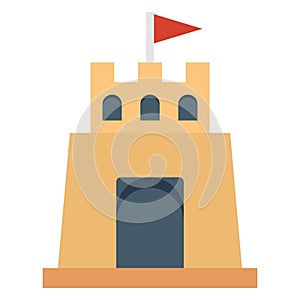 Castle Isolated Vector Illustration Icon editable