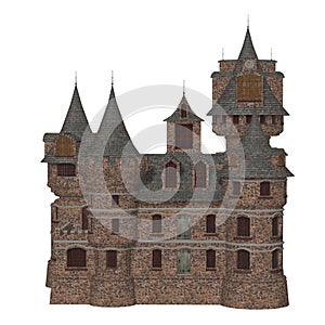 Castle, isolated on the white background