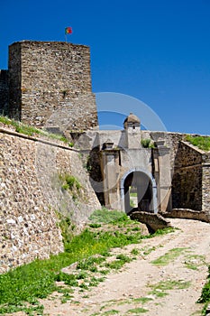 Castle Juromenha in Portugal in summer