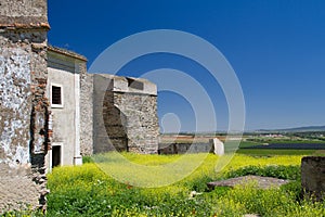 Castle Juromenha in Portugal in summer