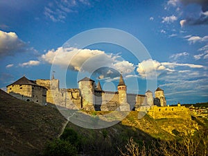 Castle in Kamianets-Podilskyi in aipril,