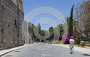 Castle of the Knights Hospitallers in the city of Rhodes, Greece, horizontal