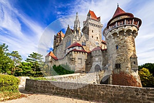 The Castle Kreuzenstein in Leobendorf at Vienna, Austria photo