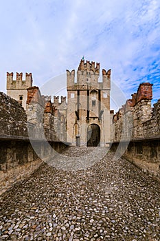 Castle on Lake Garda in Sirmione Italy