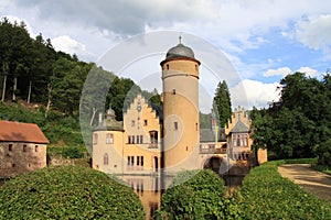 Castle on a lake Mespelbrunn Germany