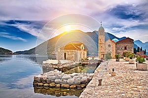 Castle on the lake in Montenegro photo