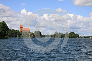 Castle on lake in Troki