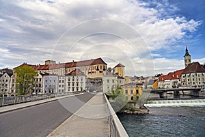 Castle Lamberg and old town Steyr