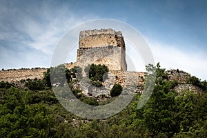 Castle of Lanos in Ocio village, Alava, Spain photo