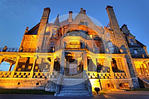 Castle lighting at night
