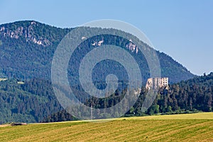 Castle Likavka near Ruzomberok in Slovakia in summer