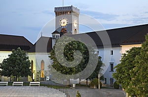 Castle in Ljubljana. Evening. Slovenija